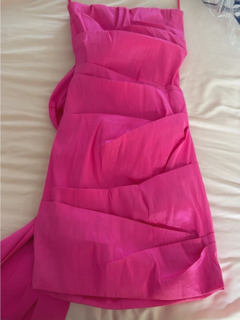 Strapless Fuchsia Layered Party Dress
